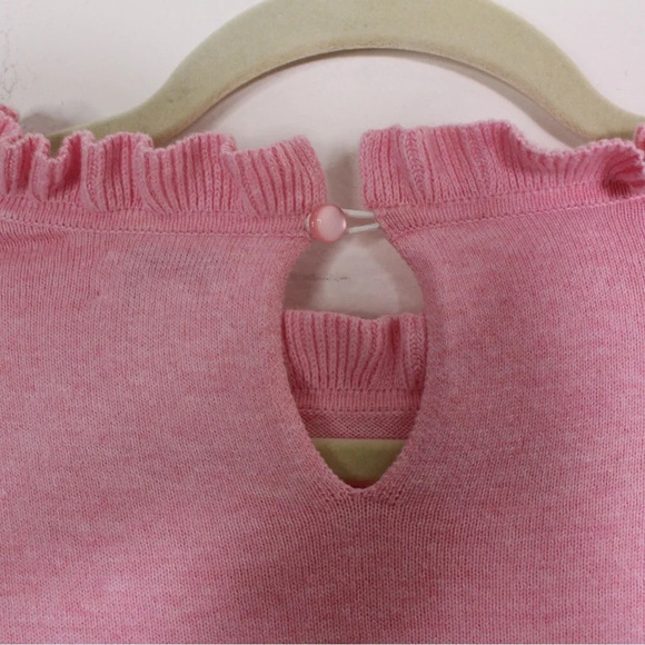 J.Crew Pastel Pink Cotton Long-Sleeved Sweater - Size Medium - Picture 4 of 5